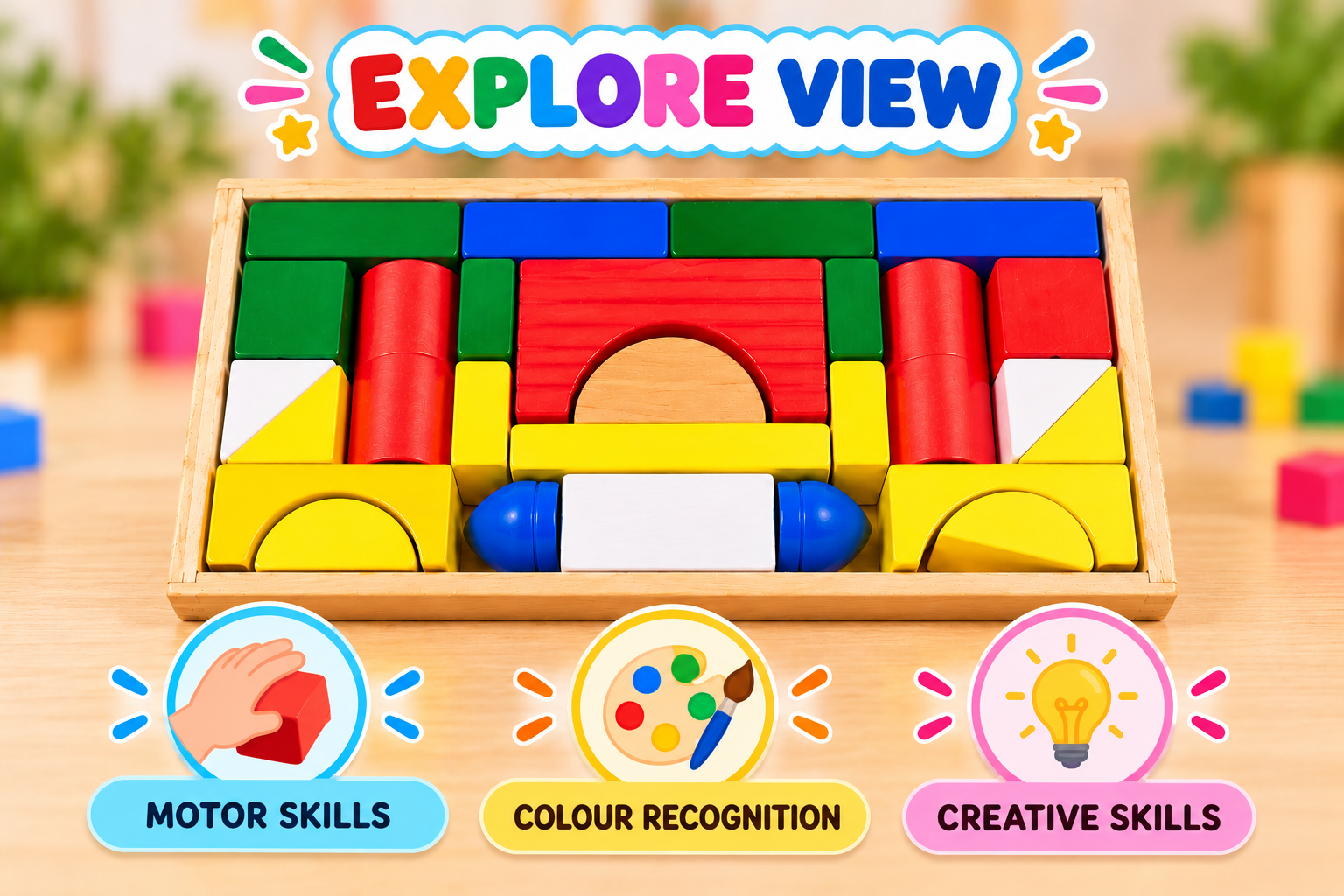 Wooden Stacking Blocks (26 pcs) - View 2